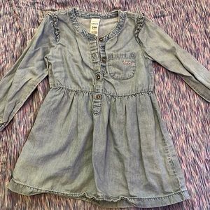 Carters toddler girls denim dress size 24 months
